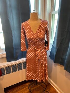 Dusty Pink Polka Dot Dress